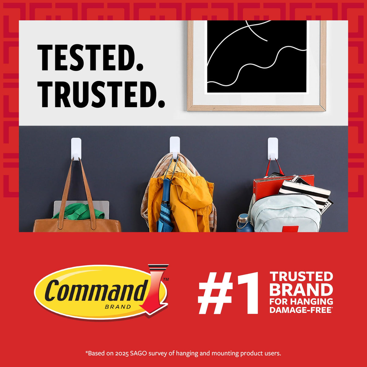 Command 15 lb & 10 lb Large and Medium 28 Pairs Picture Hanging Strips (56 Strips), Damage-Free Hangers for Picture Frames, No Tools Required,Great for Home Room Wall Decor,White Adhesive (Pack of 12)