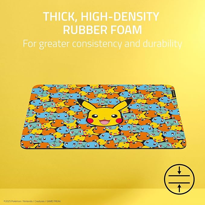 Razer Gigantus V2 Soft Gaming Mouse Pad (Medium): Textured Micro-Weave Cloth Surface - Thick, High-Density Rubber Foam - Non Slip Base - Pokémon Edition
