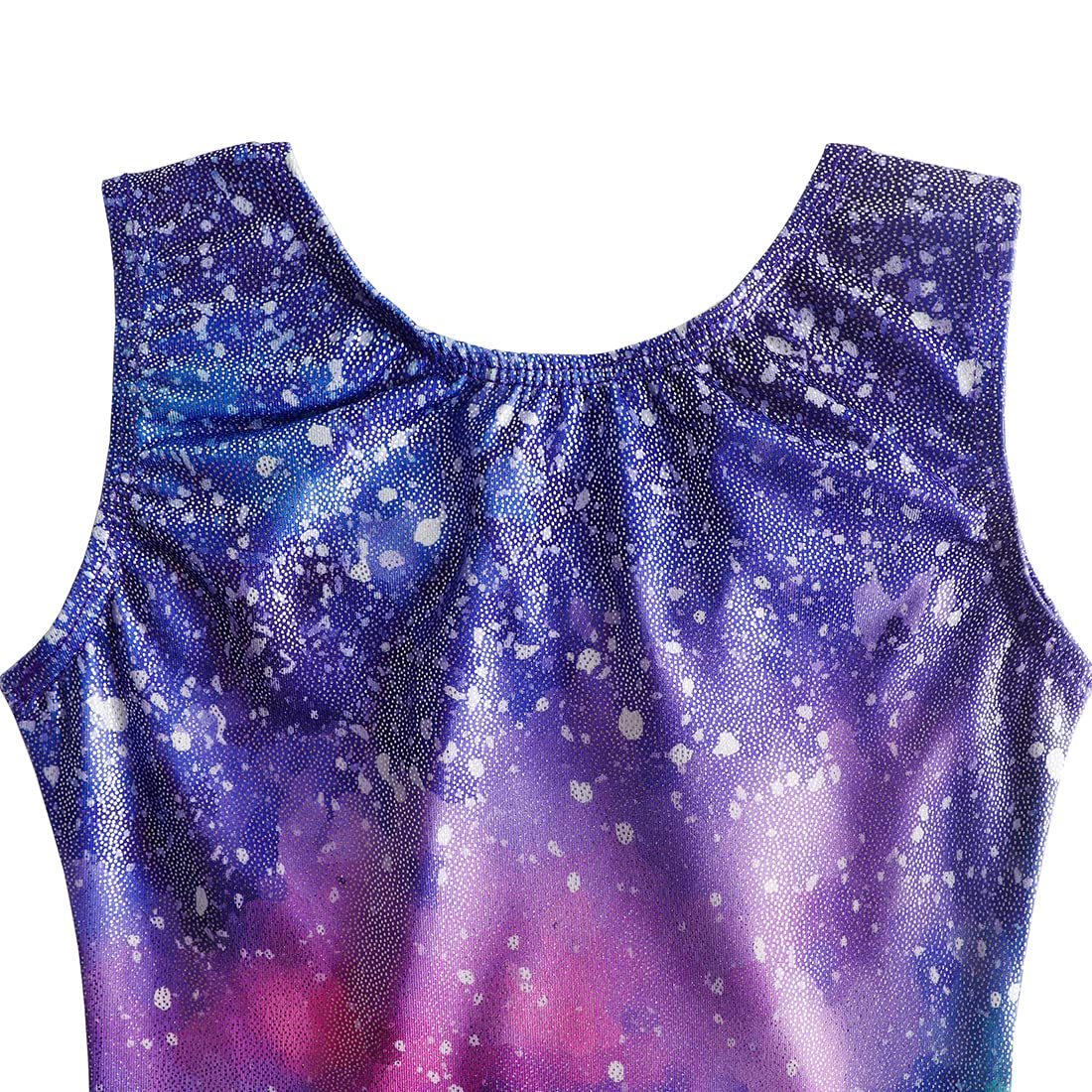 HOZIY Little Girls Gymnastics Leotards with Shorts Size 7-8 Years 7/8 Rainbow Purple Pink Biketards Stars Starry Tumbling Outfits Sparkly Milky Way Galaxy Leotardos Para Gimnasia Ninas