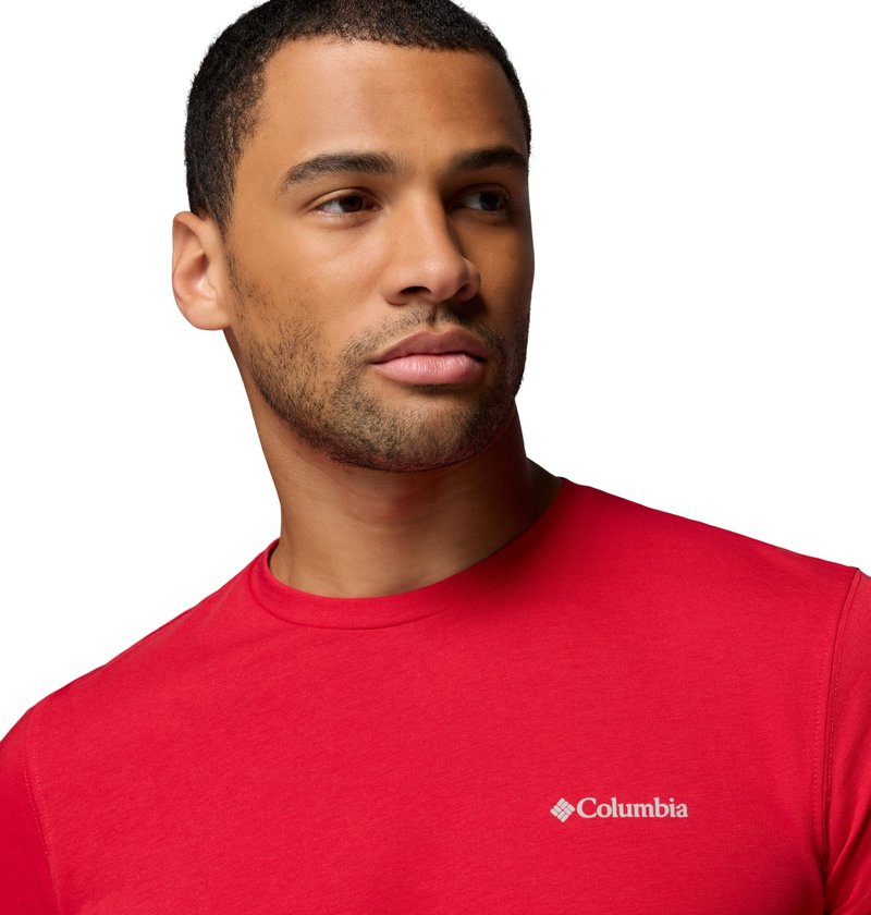 Columbia Mens Thistletown Hills Short Sleeve T-Shirt, Mountain Red, XX-Large