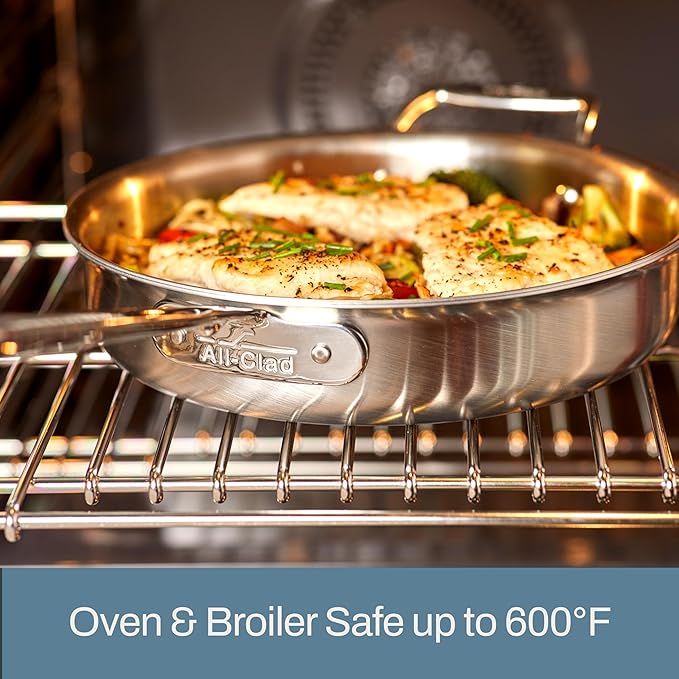 All-Clad D5® Stainless Steel Core 10 Piece Cookware Set- Made in USA- The Upgrade for Supremely Even Heat- Includes Frying Pans, Saucepan, Sautépan, Stockpot -Oven Safe & Induction Compatible