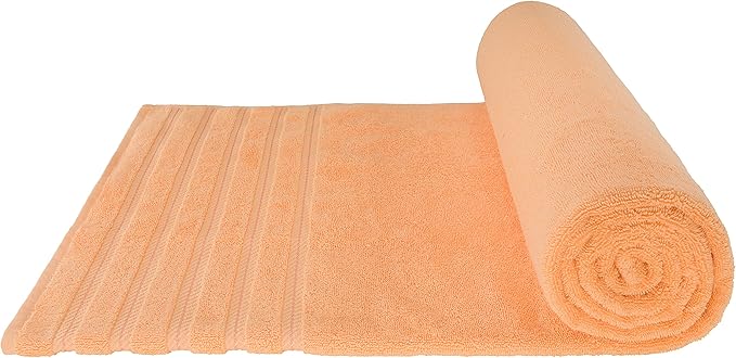 American Soft Linen 35x70 Jumbo Large Bath Towels, 600 GSM 100% Cotton Turkish Bath Sheet, Oversized Luxury Bath Towels for Bathroom Beach and Pool, Malibu Peach