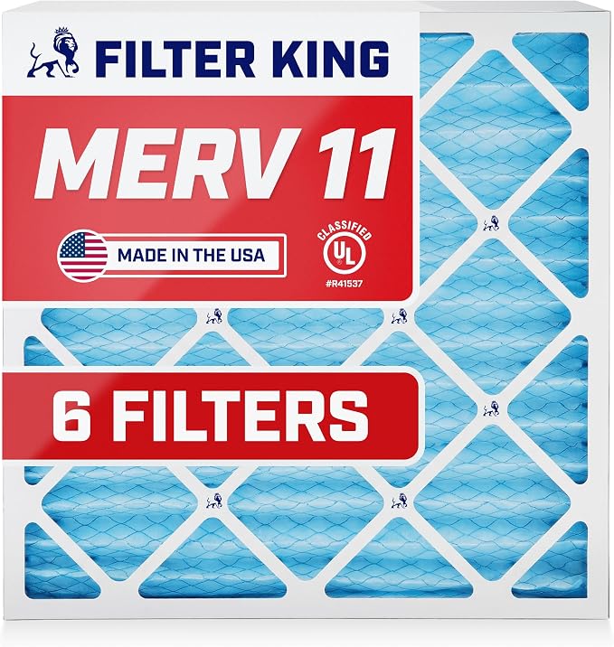 Filter King 22x24x1 Air Filter | 6-PACK | MERV 11 HVAC Pleated A/C Furnace