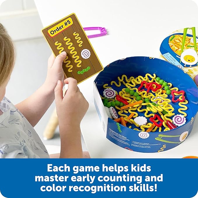 Learning Resources Noodle Knockout! Fine Motor Game - Montessori Preschool Activities, Educational Sensory Play Toy, Occupational Therapy Must Haves for Kids