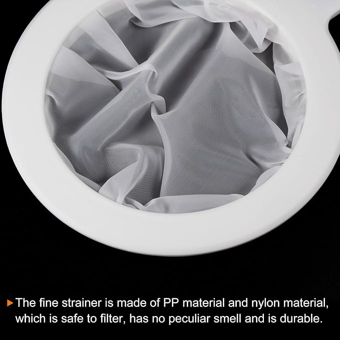 PATIKIL 9"x6" Food Filter Strainer, 200 Mesh, Polypropylene, 235 x 145 mm / 9.3