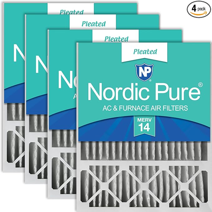 Nordic Pure 20x25x5 Honeywell/Lennox Replacement MERV 14 Air Filters 4 Pack