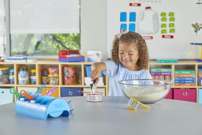 hand2mind Rainbow Fraction Measuring Cups, Set of 9, Ages 3+