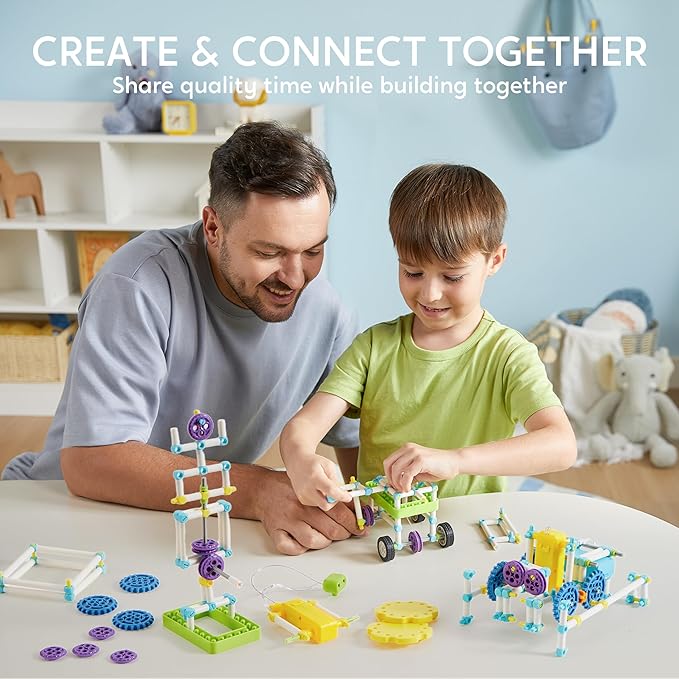 JOVA Klever Kits 36-in-1 Motor Robotic Kits, Make Your Own Kids Craft Kits Educational STEM Toys for Ages 8-13 Boys and Girls, Science Gifts for 8 Years Old