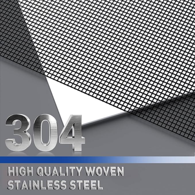 MAGZO 304 Stainless Steel Mesh Screen Roll 35in x 10ft