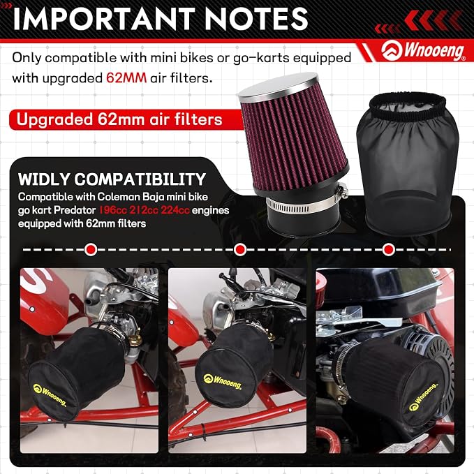 62mm Mini Bike Air Filter Cover