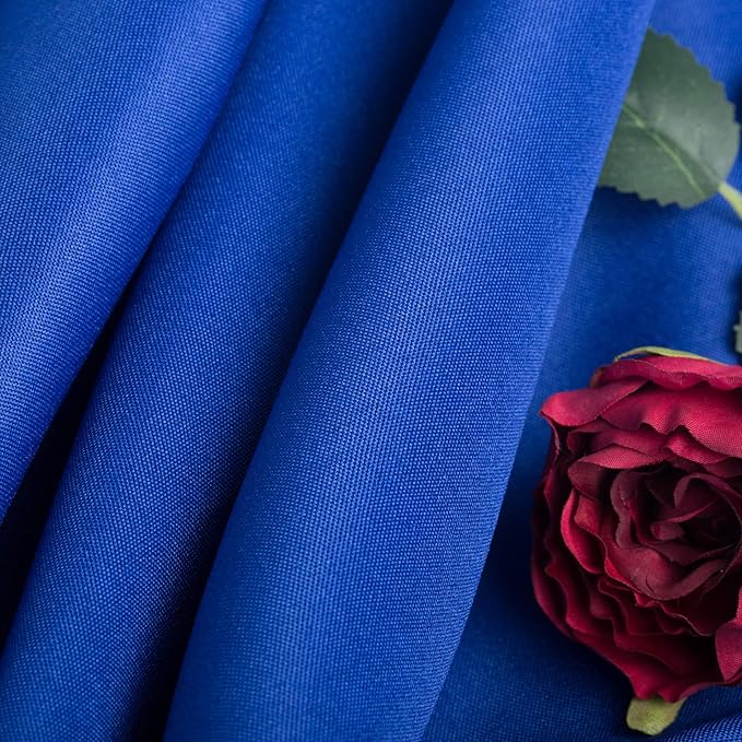 6 Pack Royal Blue Round Tablecloths 132 Inches Table Cloth Stain and Wrinkle Resistant Washable Polyester Table Cover Fabric for Party, Wedding,Dining,and Banquet Decoration
