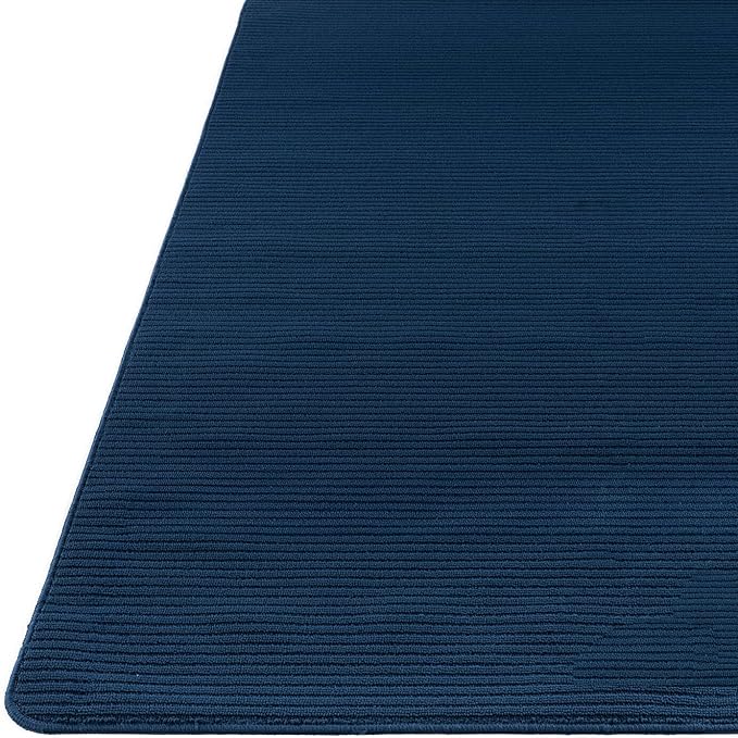 Non Slip Navy Solid Rubber Back Thing Rug for Living Room 3x5 Area Rugs for Kitchen, Rugs for Bedroom, Stain Resistant Easy Cleaning Non Shedding Carpet Navy 3 x 5