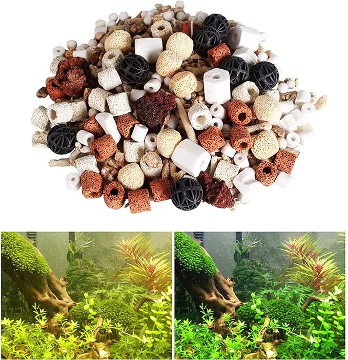 Aquarium Filter Mixed Ceramic Balls Media, Fish Tank Water Filtration Pond