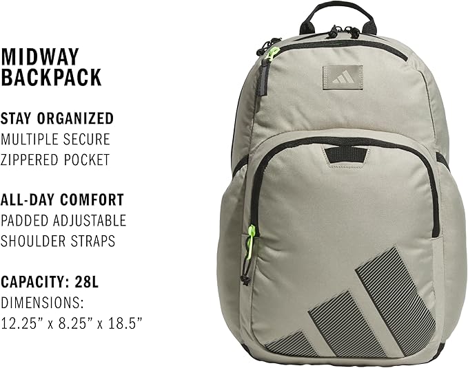adidas Midway Small Backpack for women and men, durable laptop bag