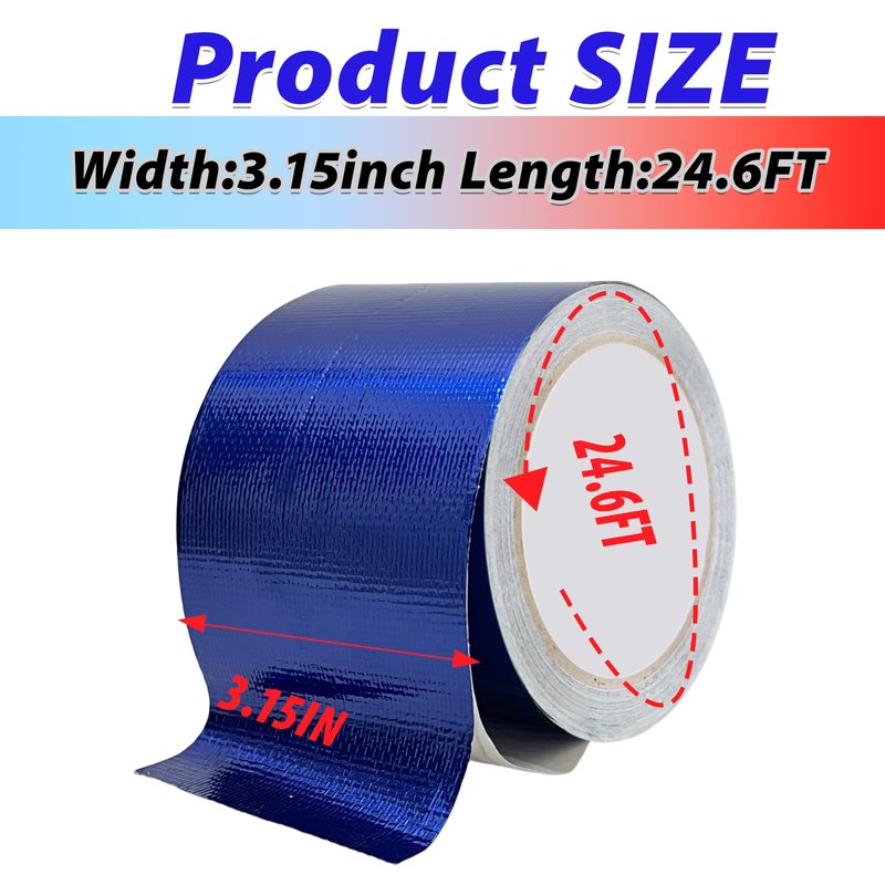 MCOTOP WaterproofRepair Tape for Fabric, 3.1IN x24.6FT Outdoor Repair-Blue