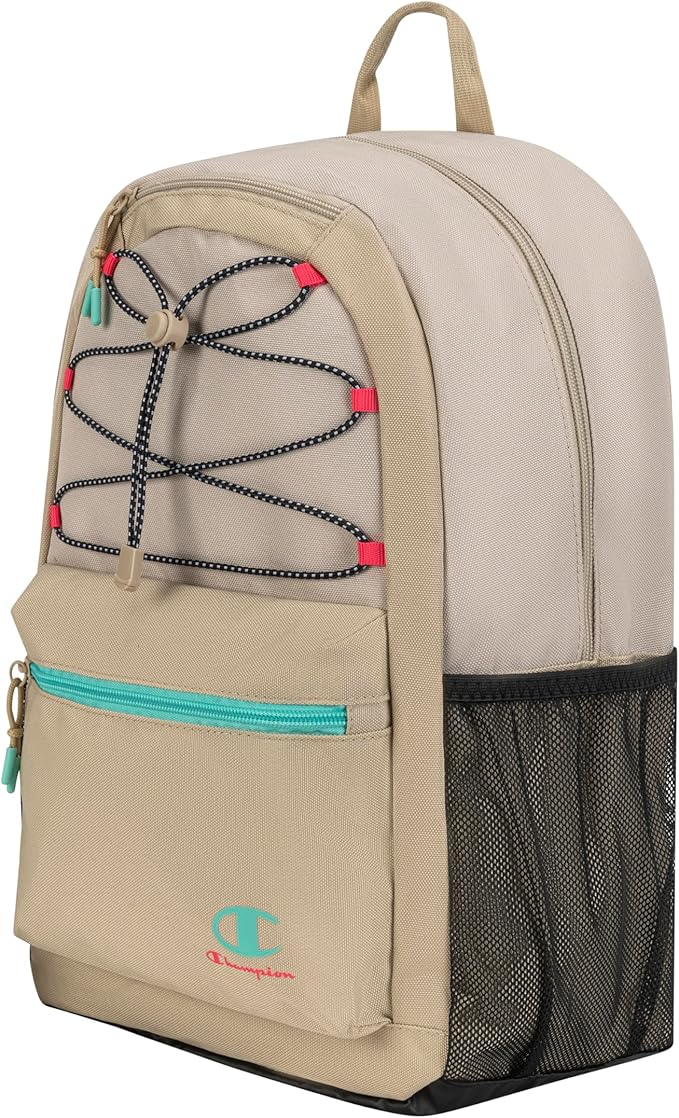 Champion Bungee Backpack, Tan Combo, OS