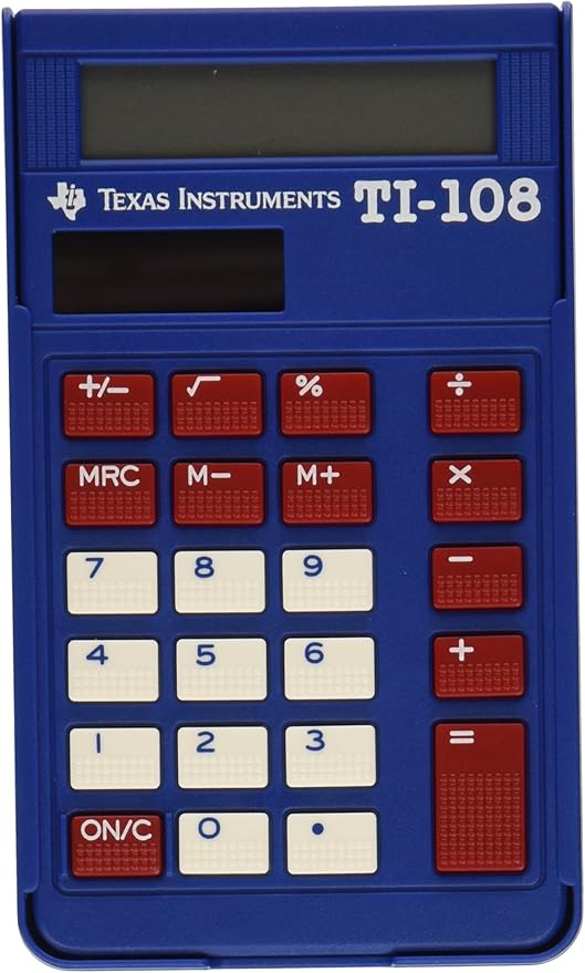 Texas Instruments TI-108 Solar Power Calculator/Teacher’s Kit (set of 10)