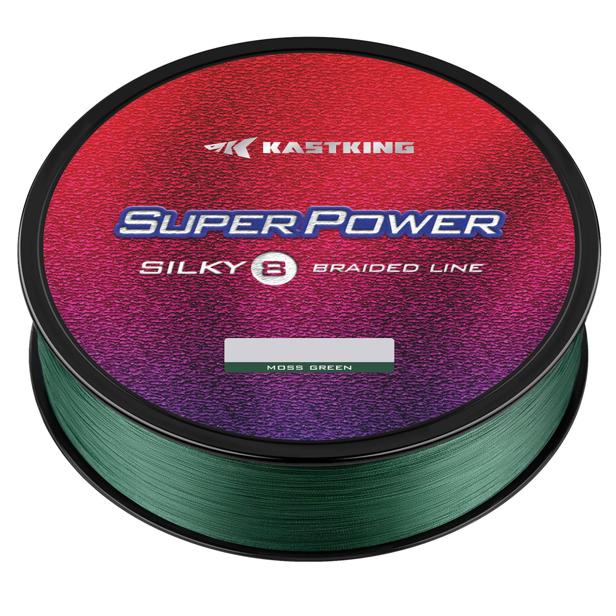 KastKing Superpower Silky8 Braided Fishing Line, Moss Green, 8 Strands, 10 LB, 500 Yds