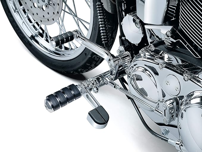 Kuryakyn 8075 Motorcycle Foot Control: ISO Stirrup Heel Rests with Large ISO Pegs, Chrome, 1 Pair