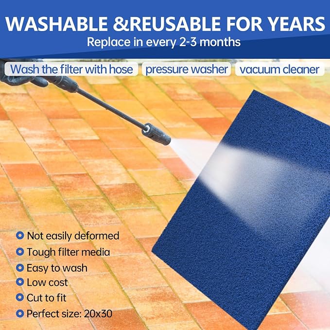 Ubeesize Reusable Air Filter 20x30, Furnace Filters Cut to Fit Air Conditioner
