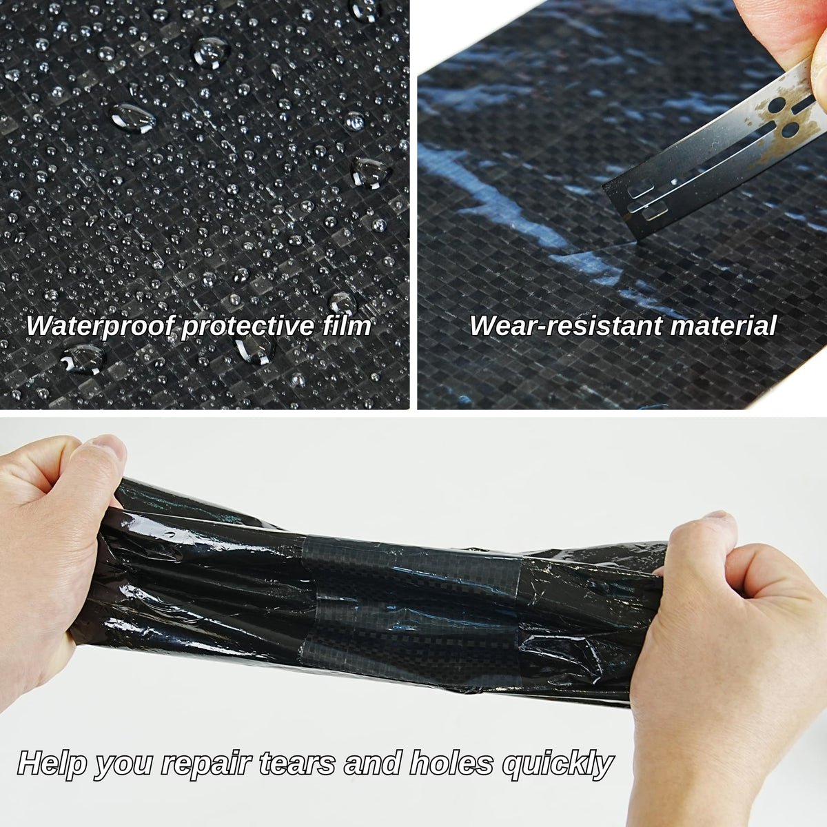 CHUANGSEED RV Underbelly Tape 8'' x 50Ft Flexible Waterproof Fabric Repair Tape, Thick Sealing Patch for Mobile Home Belly, Camper, Travel Trailer, Permanent Bottom Repair