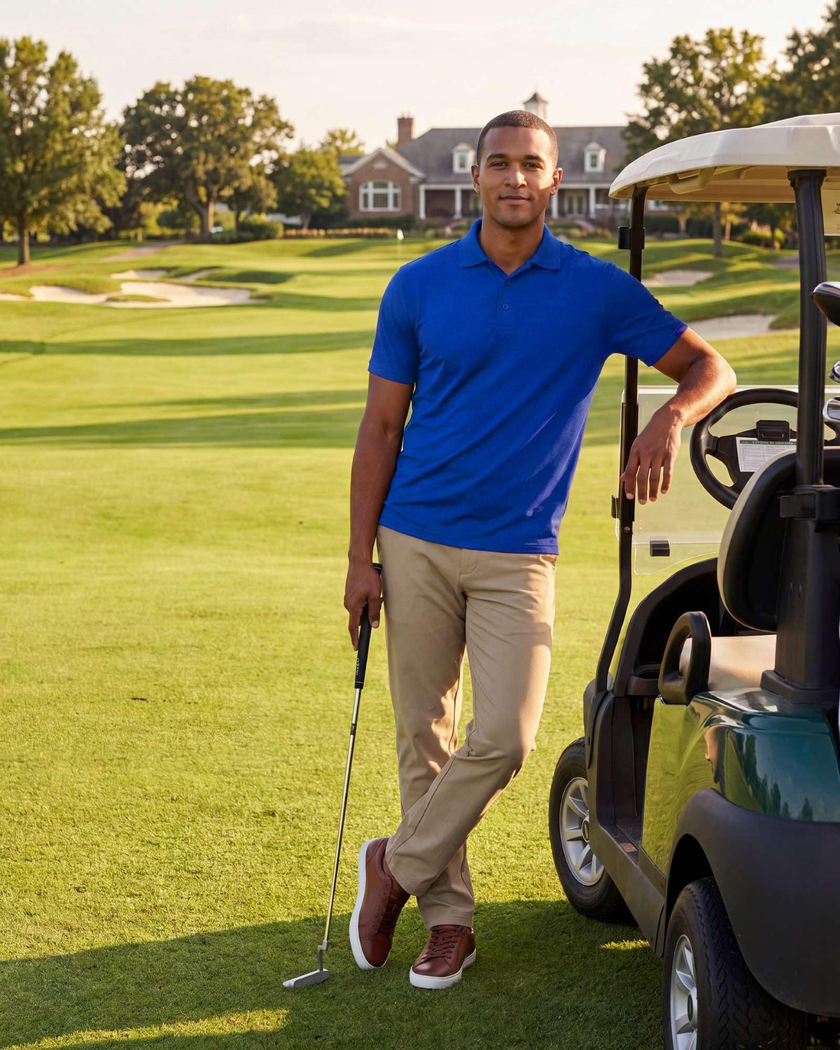 Real Essentials 3 Pack: Men's Short Sleeve Golf Polo Casual Workout Sports Moisture Wicking Collared Shirt (Big & Tall)