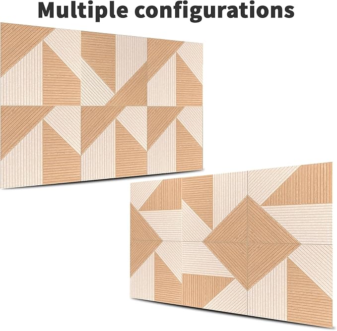 Art3d 6-Pack Self-Adhesive Acoustic Wall Panels