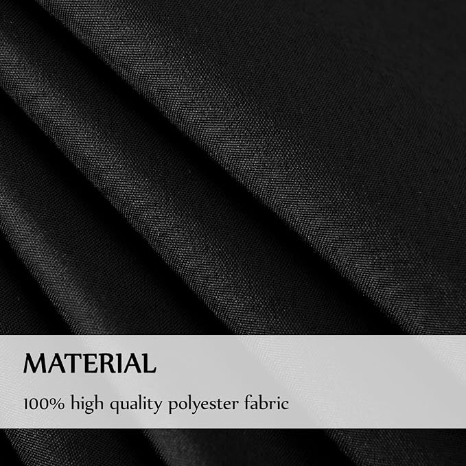 Rectangular Tablecloth 90x156 Inch 2 Pack Black Table Cloths for 8ft Stain Resistant Decorative Washable Polyester Rectangle Tablecloths for Dining Table Banquets Buffet Parties and Wedding