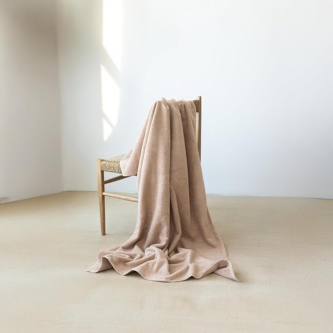 SALBAKOS 100% Turkish Cotton Jumbo Bath Sheet Towel Oversized 40x80 inch | Premium Hotel & Spa Quality, Soft, Absorbent, XL Bath Towels | Made in Turkey (Pack of 1, Taupe, Jumbo Bath Sheet)
