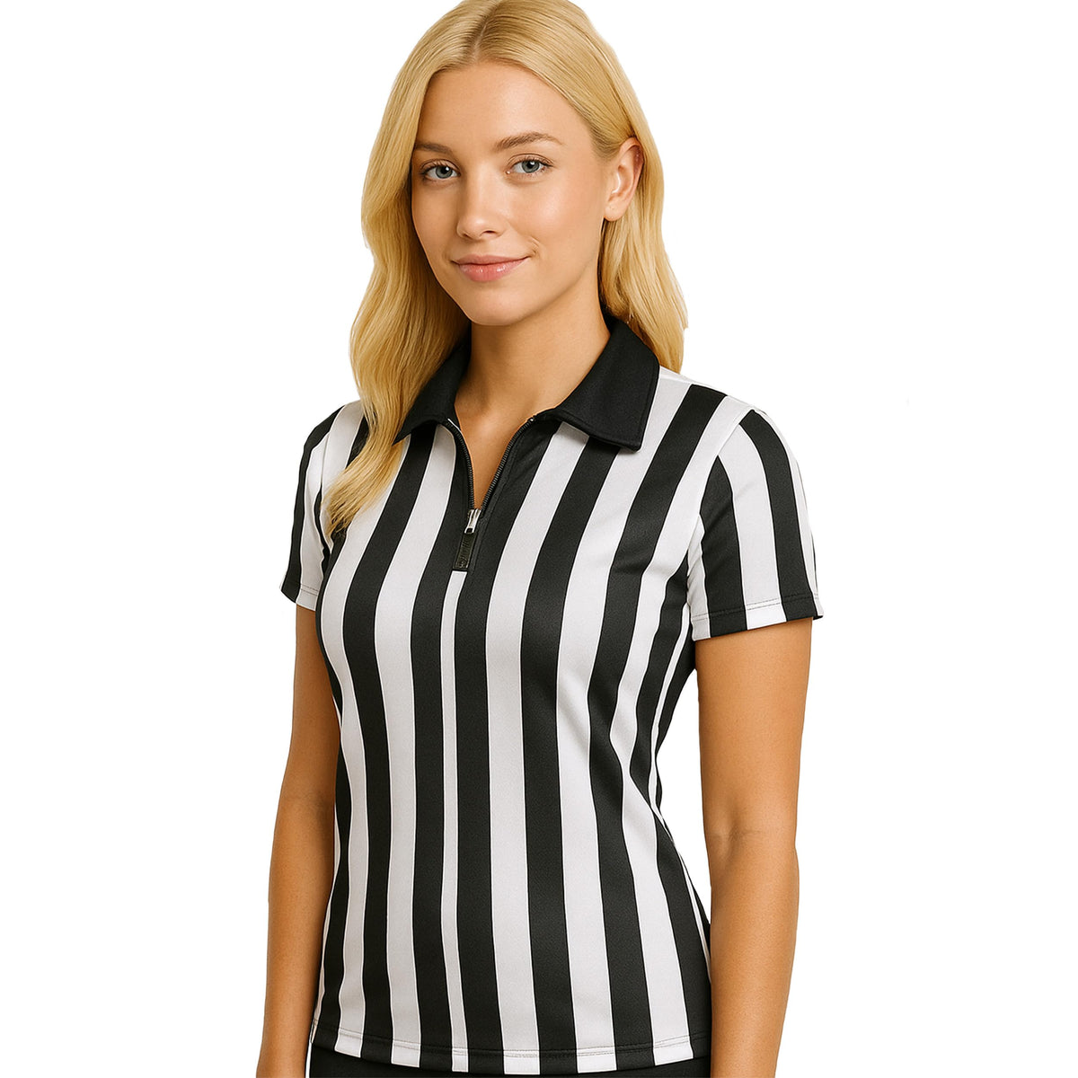 Murray Sporting Goods Women's Collared Referee Shirt | Women's Officials Jersey, Halloween Costume, or Waitress Uniform (Large)