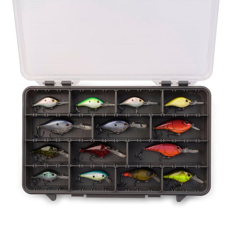 Plano StowAway 3700 Stow Tackle Box, 4 Pack, with Corrosion-Preventive Rustricor, Single Latch Design, Transparent DuraView Lid, Stackable Storage for Fishing Bait, Lures and Gear