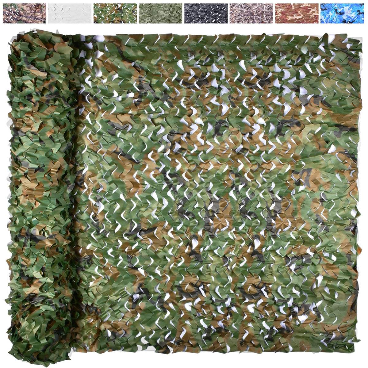 Yeacool Camo Netting Camouflage Netting Camo Blind Army Net Sunshade Mesh for Hunting Military Decorations Party Shooting (Woodland Camo, 16.4ftx4.9ft, 5m*1.5m)