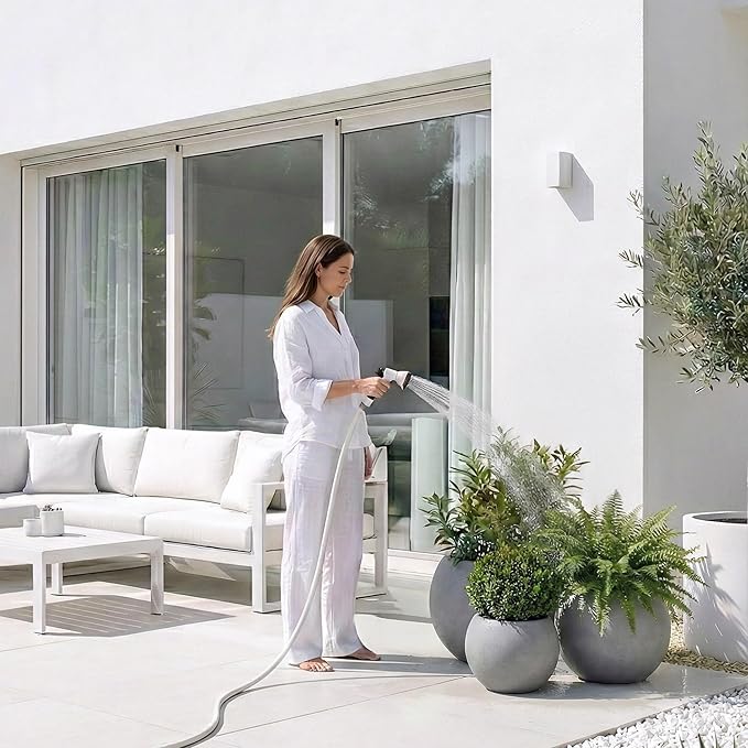 DTY Signature Mount Sherman Modern Indoor Outdoor Fiberstone Sphere Planter, Durable Round Garden Pot, Weather Resistant, Drainage Hole & Rubber Plug, Planter for Christmas Tree - Large, Gray