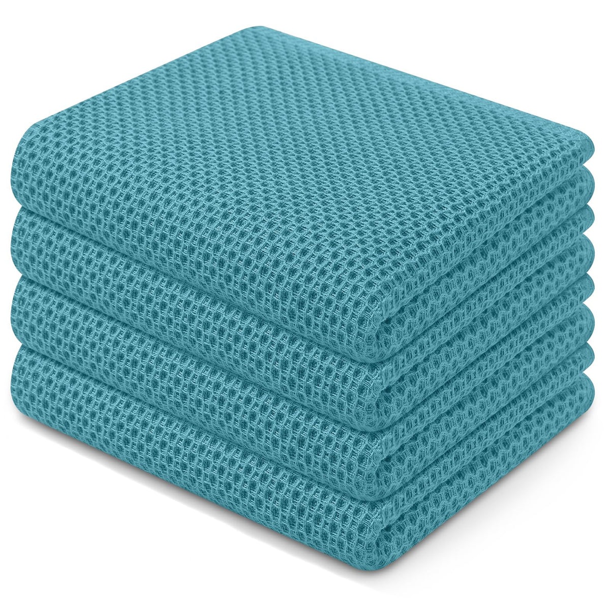 Homaxy 100% Cotton Waffle Weave Kitchen Dish Cloths, Ultra Soft Absorbent Quick Drying Dish Towels, 12 x 12 Inches — 12 x 12 - 12 Pack — 13 X 28 - 4 Pack