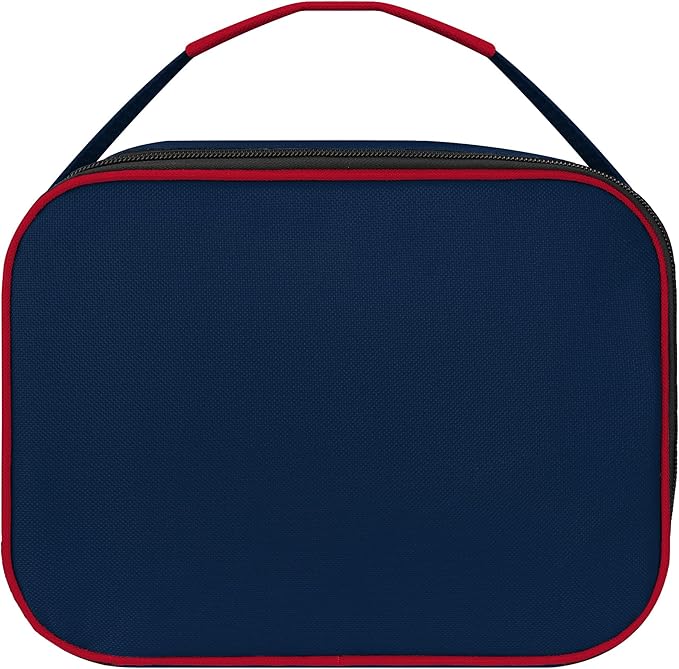 FOCO NFL Unisex-Adult Officially Licensed Wordmark Team Color Big Logo Football Zip Closure 7L Lunch Bag - New England Patriots