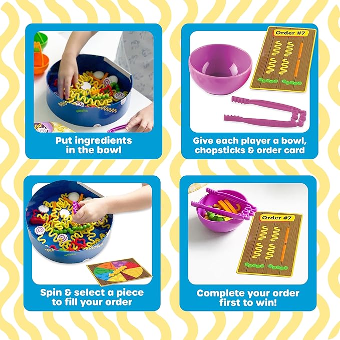 Learning Resources Noodle Knockout! Fine Motor Game - Montessori Preschool Activities, Educational Sensory Play Toy, Occupational Therapy Must Haves for Kids