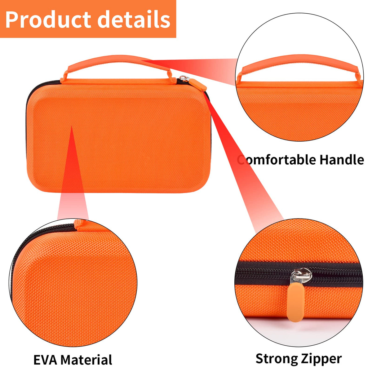 Case Compatible with Klein Tools ET310 AC Circuit Breaker Finder & 80041 Outlet Repair Tool Kit & RT250 GFCI Receptacle Tester. Electrical Storage Organizer Holder Bag (Box Only)-Orange