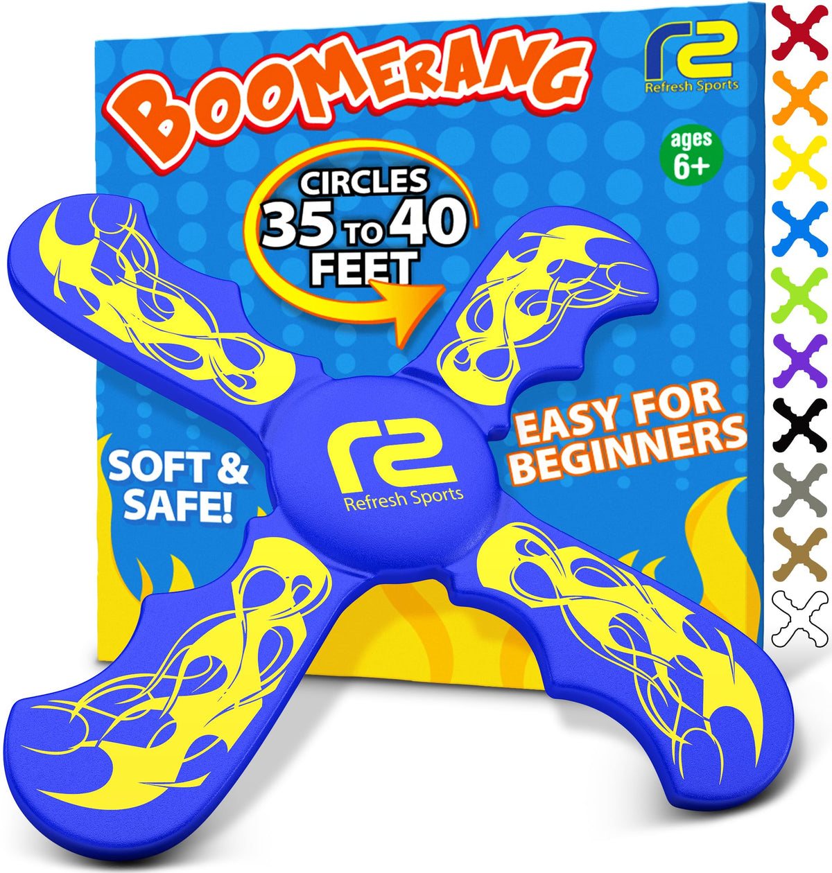 Fun Boomerang for Kids - Soft & Easy to Use - Outdoor Toys for Kids or Adults - Best Gifts for 6 7 8 9 10 Year Old Boys & Girls + 2026 Top Toys for Boys Age 8-12 - Fun Outdoor Toy for Boy Gift Ideas