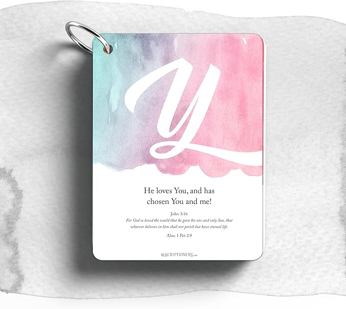 Alphabet of Praise Bible Verse Cards | Scripture Prayer Cards for Women - Character and Attributes of God | Daily Devotional, Meditation and Memory Flashcards, Christian Gifts by Scriptionery