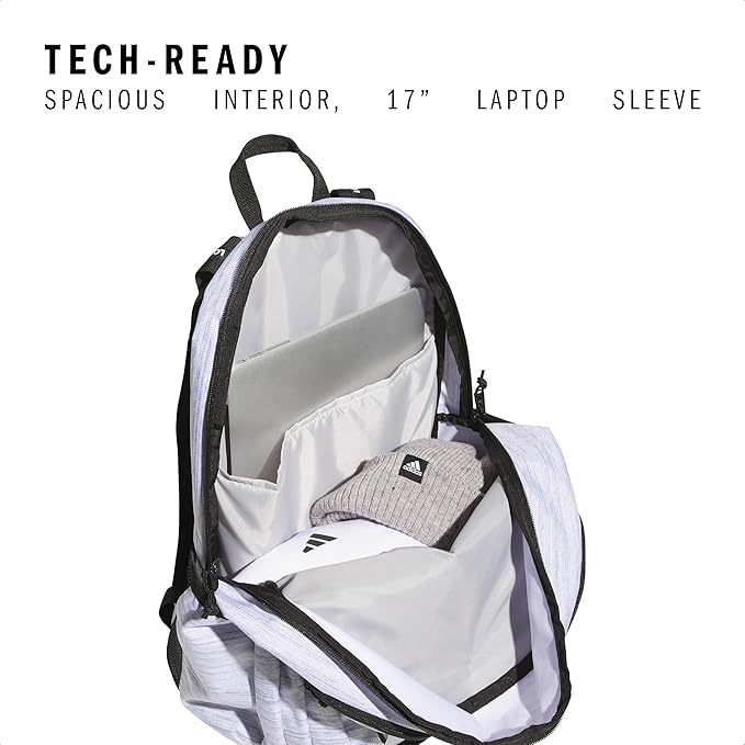adidas Prime Backpack for Work, Travel Bag for Women and Men with Padded Compartment for Laptop