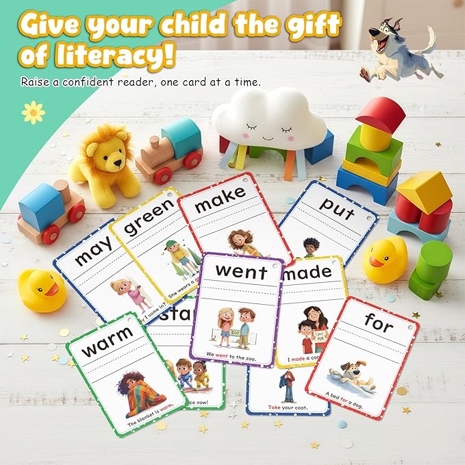 Sight Words Flash Cards Kindergarten, Flash Cards for Kids Ages 4-8, 250 Dolch Sight Word Writing Reading Spelling Games for Kindergarten Reading Books and Homeschool