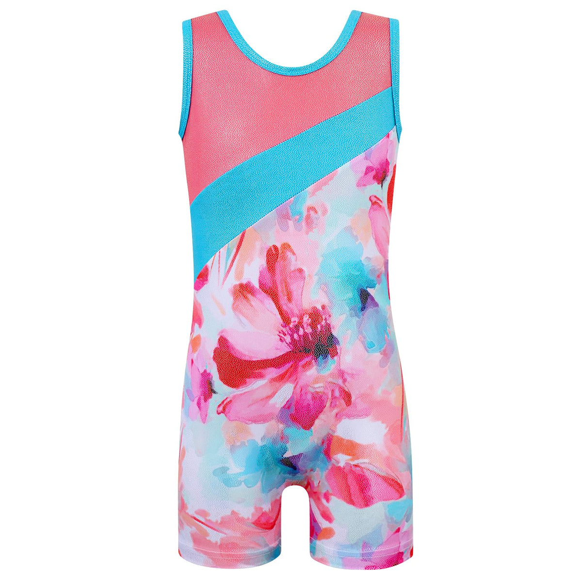 HOZIY Girls Gymnastics Practice Leotards for Girls 3t 4t Coral Floral Equipments Kids Leo Orange Leotardos De Gimnasia Para Niñas