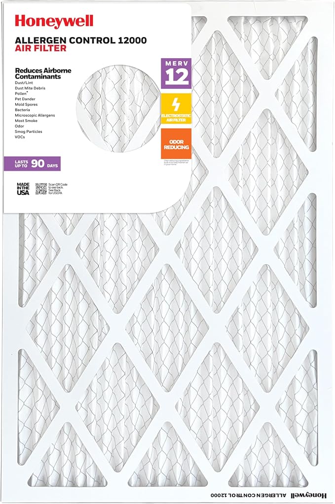 Honeywell 14x25x1 MERV 12 Electrostatic Pleated HVAC AC Furnace Air Filter |