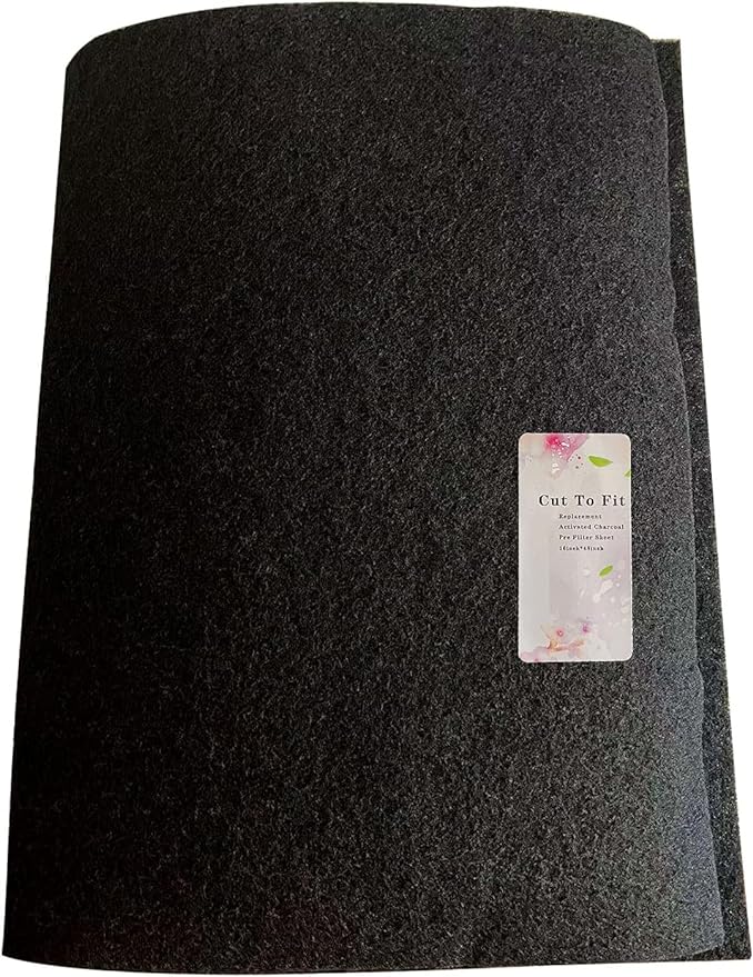 Cut-to-Fit Activated Carbon Filter Sheet Charcoal Air Vent Filters Pad Black