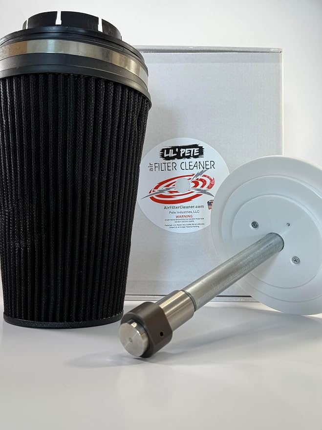 LIL PETE Air Filter Cleaner by Pete Industries – Cleans 1.5″–4″ ID Filters –