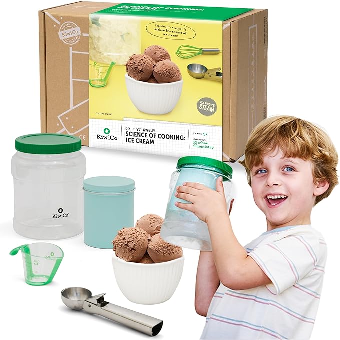 KiwiCo - Science of Cooking: Ice Cream, Learning Cooking Through Chemistry Project, STEM Kit for Ages 5+