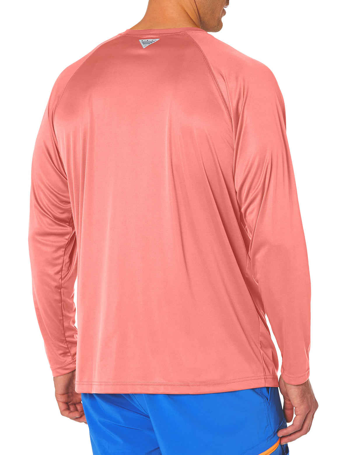 Columbia Men's Terminal Tackle Long Sleeve Fishing Shirt, Sorbet/Black Logo, X-Large