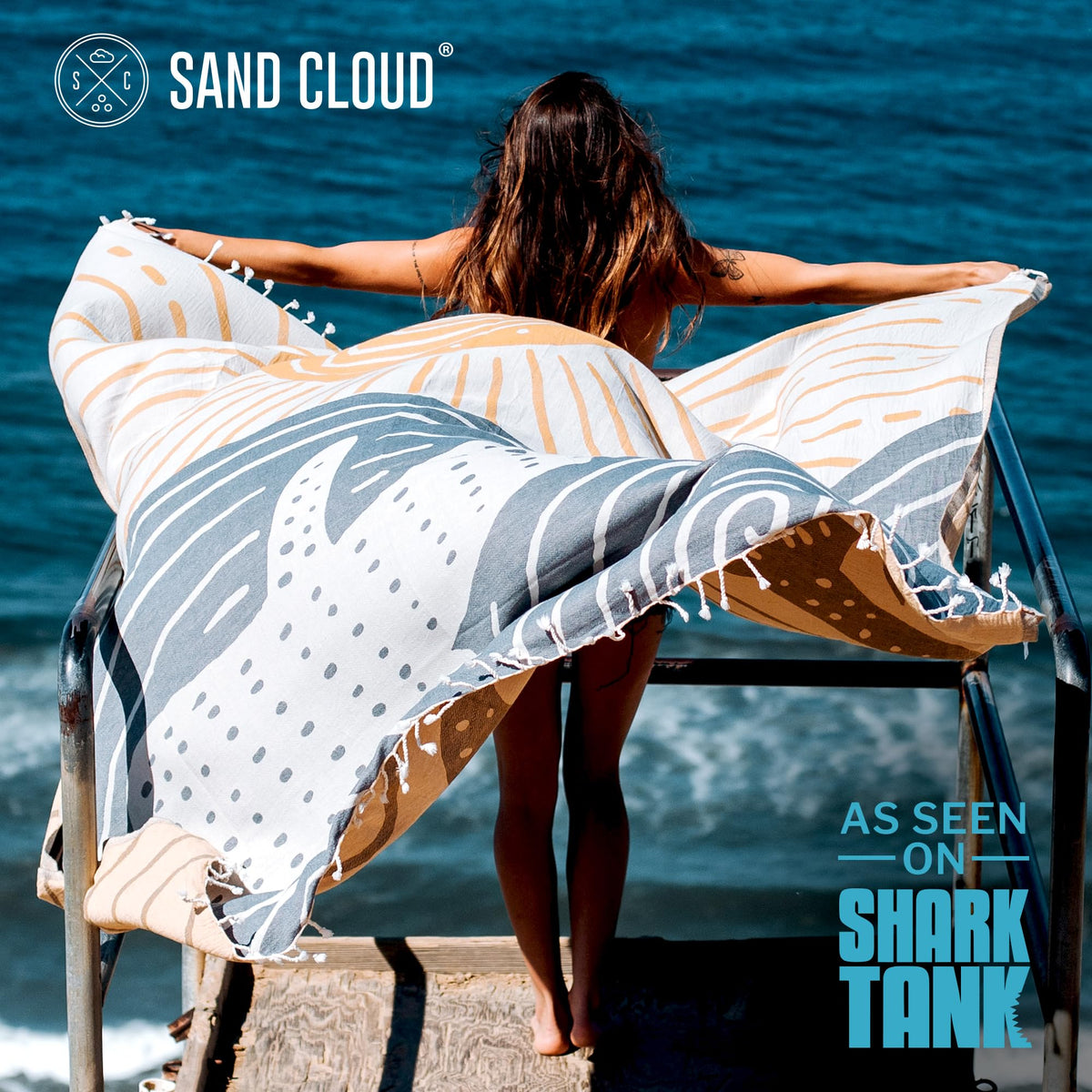 Sand Cloud Turkish Beach Towel - Sand Resistant & Quick Dry