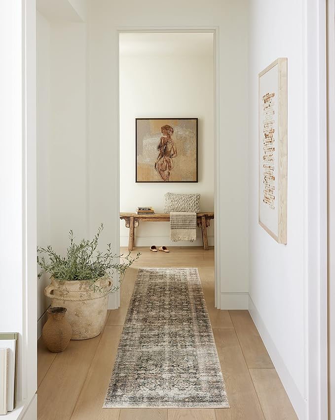 Loloi Amber Lewis Morgan Collection MOG-02 Navy/Sand 8'-3" x 11'-3" 38" Thick Area Rug feat. CloudPile, Neutral, Room Décor, Vintage Inspired, Livingroom, Bedroom, Dining Area