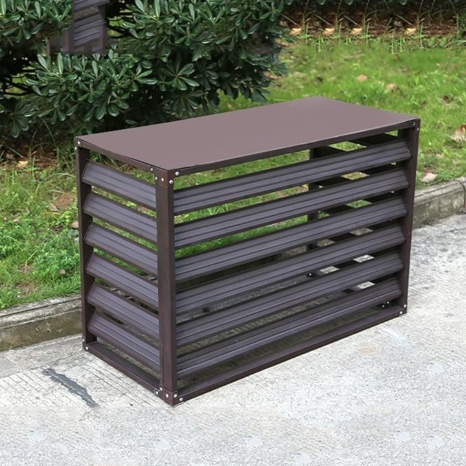 Freestanding Louvered Space Divider, outdoor garbage can enclosures, balcony